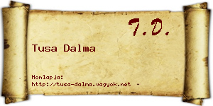Tusa Dalma névjegykártya